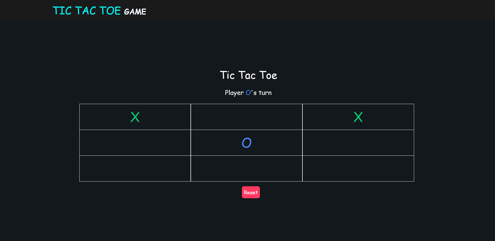 The photo of project 'Tic Tac Toe Game' 