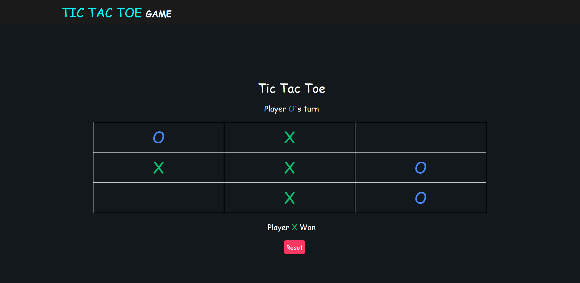  The photo of project 'Tic Tac Toe Game' 